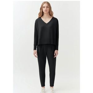 Cuyana French Terry Pleated Pant
